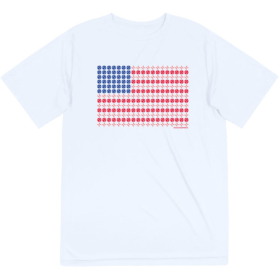 Baseball Short Sleeve Performance Tee - Patriotic Baseball