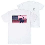 Hockey Short Sleeve T-Shirt - Patriotic Hockey (Back Design)