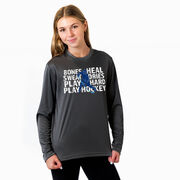 Hockey Long Sleeve Performance Tee - Bones Heal Hockey