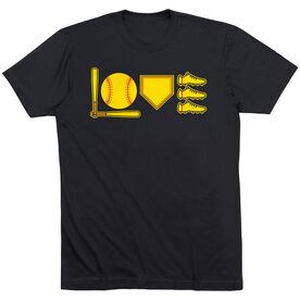 Softball Short Sleeve T-Shirt - Love To Play