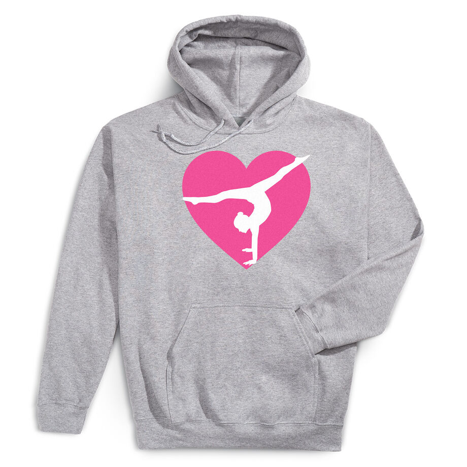 Gymnastics Hooded Sweatshirt - Gymnast Heart