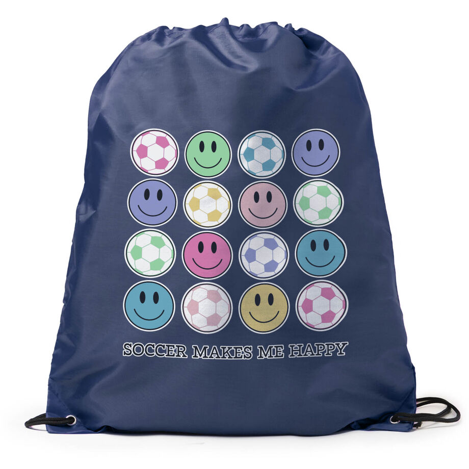 Soccer Drawstring Backpack - Soccer Makes Me Happy