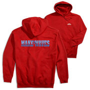 Swimming Hooded Sweatshirt - Make Waves (Back Design)