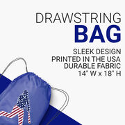 Baseball Drawstring Backpack - Baseball Stars and Stripes Player