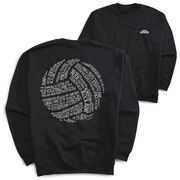 Volleyball Crewneck Sweatshirt - Volleyball Words (Back Design)