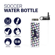 Soccer Water Bottle - Girl Soccer Player