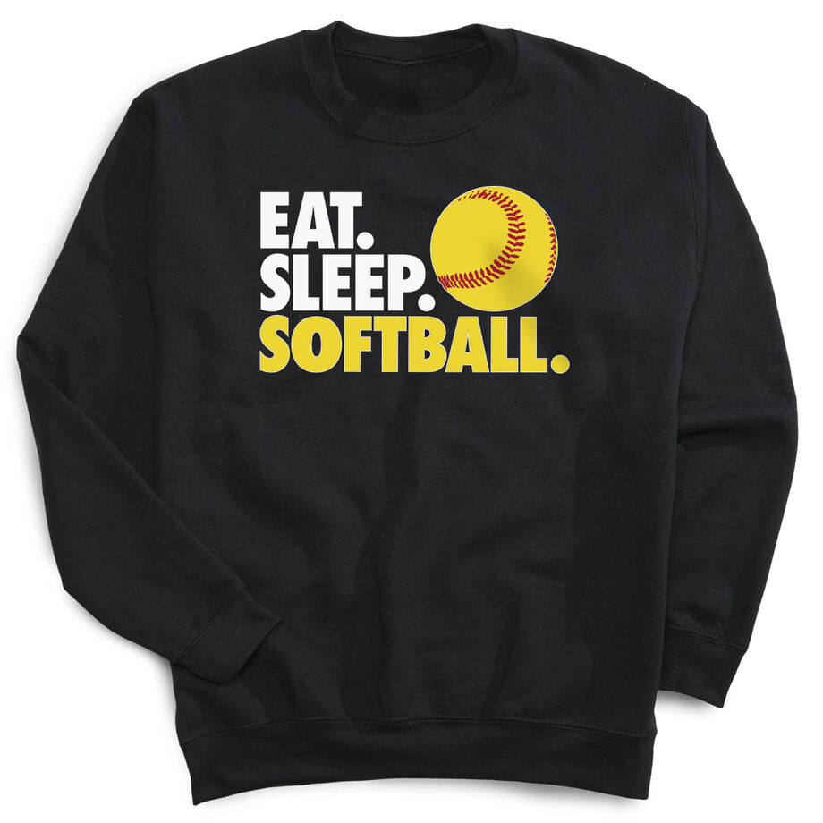 Softball Crewneck Sweatshirt - Eat Sleep Softball