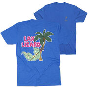 Guys Lacrosse Short Sleeve T-Shirt - Lax Lizard (Back Design)