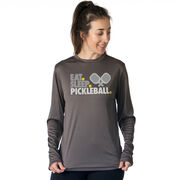 Pickleball Long Sleeve Performance Tee - Eat. Sleep. Pickleball