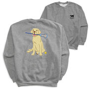 Girls Lacrosse Crewneck Sweatshirt - Chase The Lax Dog (Back Design)