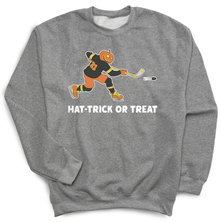 Hockey Crewneck Sweatshirt - Hat-Trick or Treat