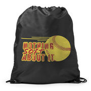 Softball Drawstring Backpack - Nothing Soft About It