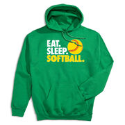 Softball Hooded Sweatshirt - Eat. Sleep. Softball.
