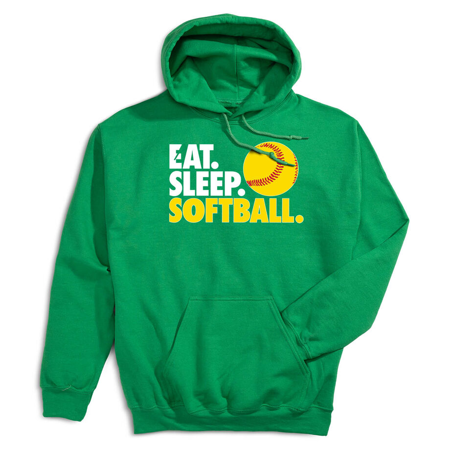 Softball Hooded Sweatshirt - Eat. Sleep. Softball.
