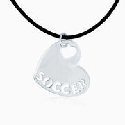 Sport Heart - SOCCER Silver Necklace