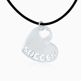 Sport Heart - SOCCER Silver Necklace