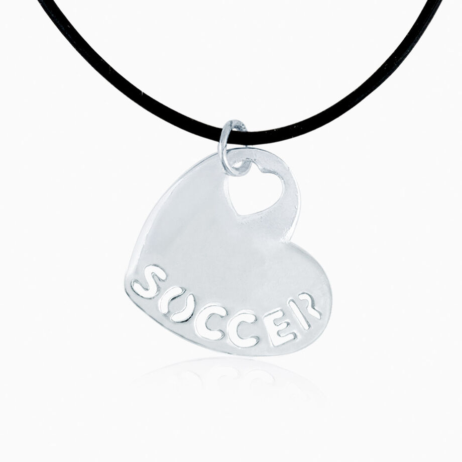 Sport Heart - SOCCER Silver Necklace