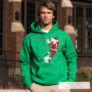 Guys Lacrosse Hooded Sweatshirt - Santa Laxer