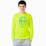 Hockey Long Sleeve Performance Tee - Have An Ice Day Smiley
