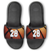 Basketball Repwell&reg; Slide Sandals - Custom Basketball Number