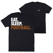 Football Short Sleeve T-Shirt - Eat. Sleep. Football. (Back Design)