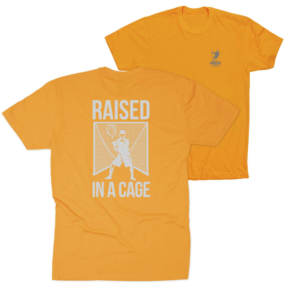 Lacrosse Short Sleeve T-Shirt - Raised In a Cage (Back Design)