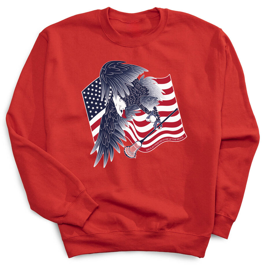 Guys Lacrosse Crewneck Sweatshirt - Lacrosse Eagle