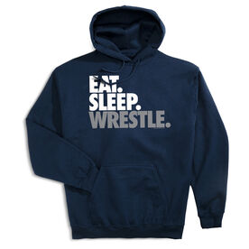 Wrestling Hooded Sweatshirt - Eat Sleep Wrestle (Stack)