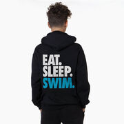 Swimming Hooded Sweatshirt - Eat. Sleep. Swim. (Back Design)