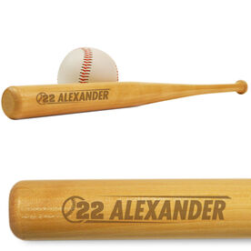 Baseball Mini Engraved Bat Your Name with Number