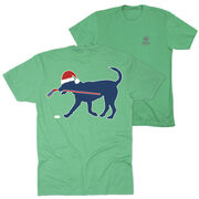 Hockey Short Sleeve T-Shirt - Christmas Dog (Back Design)