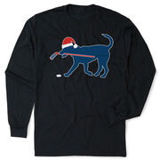 Hockey Tshirt Long Sleeve - Christmas Dog