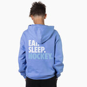 Hockey Hooded Sweatshirt - Eat. Sleep. Hockey (Back Design)