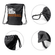 Football Drawstring Backpack Eat. Sleep. Football.