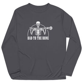 Guys Lacrosse Long Sleeve Performance Tee - Bad To The Bone