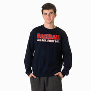 Baseball Crewneck Sweatshirt - Baseball All Day Everyday