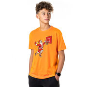 Basketball T-Shirt Short Sleeve - Slam Dunk Santa