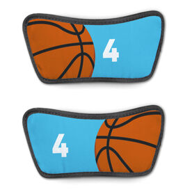 Basketball Repwell&reg; Sandal Straps - Ball and Number Reflected