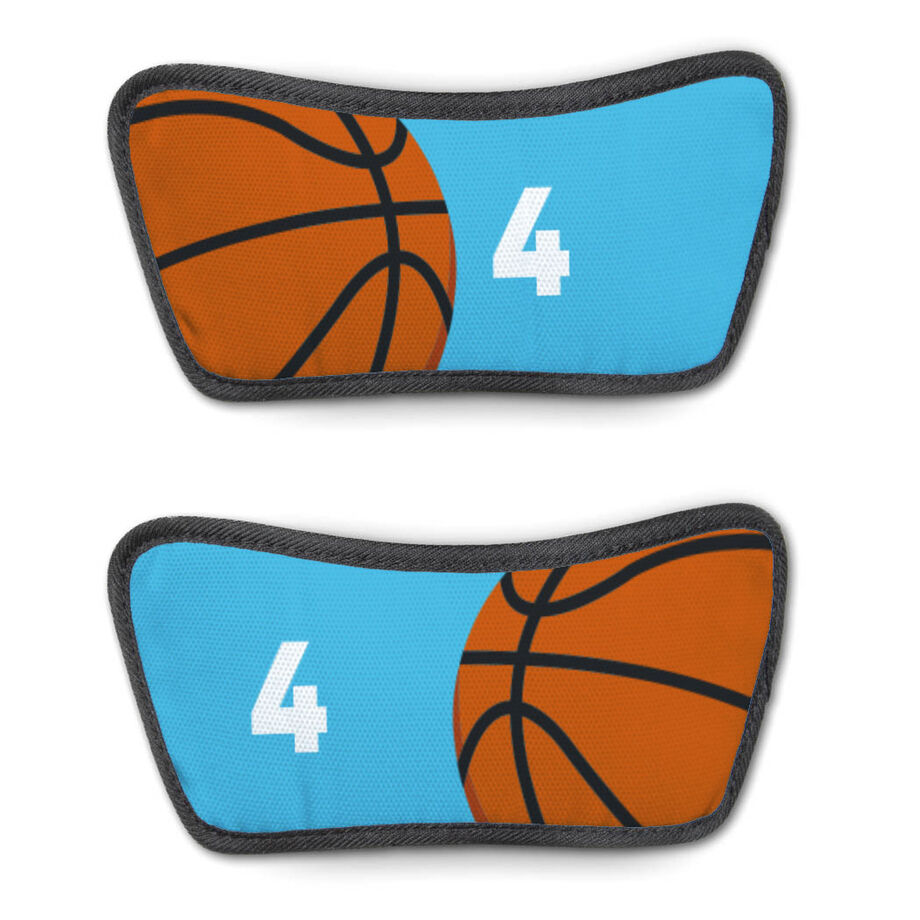 Basketball Repwell&reg; Sandal Straps - Ball and Number Reflected
