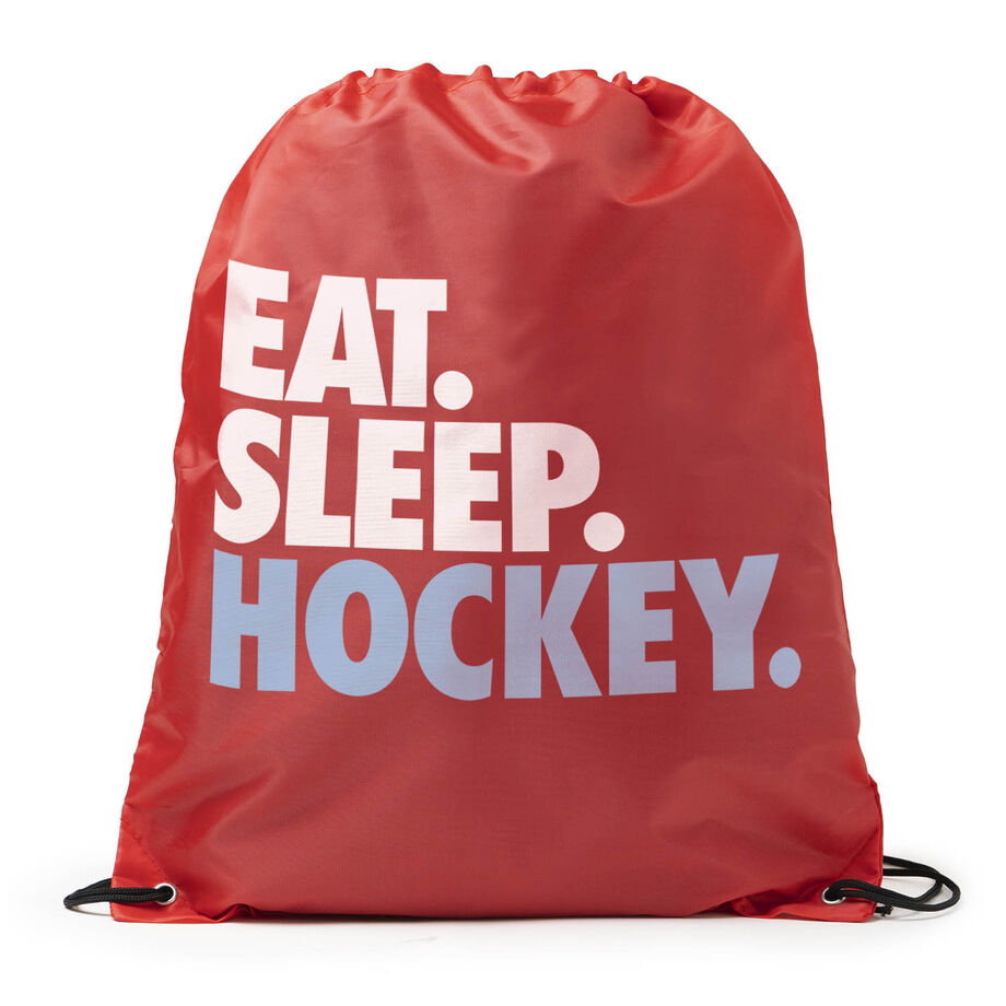 Hockey Sport Pack Cinch Sack Eat. Sleep. Hockey.