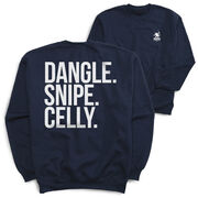 Hockey Crewneck Sweatshirt - Dangle Snipe Celly (Back Design)