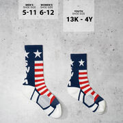 Swimming Woven Mid-Calf Socks - USA