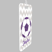 Soccer Bag/Luggage Tag - Personalized Glitter Soccer Ball