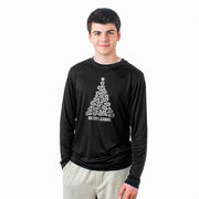 Lacrosse Long Sleeve Performance Tee - Merry Laxmas Tree