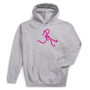 Field Hockey Hooded Sweatshirt - Neon Field Hockey Girl