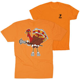 Guys Lacrosse Short Sleeve T-Shirt - Top Cheddar Turkey Tom (Back Design)