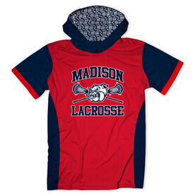 Custom Team Lightweight Short Sleeve ShieldDri Hoodie - Guys Lacrosse