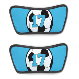 Soccer Repwell&reg; Sandal Straps - Soccer Ball with Number