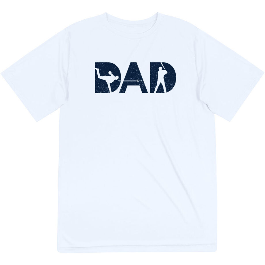 Baseball Short Sleeve Performance Tee - Baseball Dad Silhouette