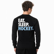 Hockey Tshirt Long Sleeve - Eat. Sleep. Hockey (Back Design)